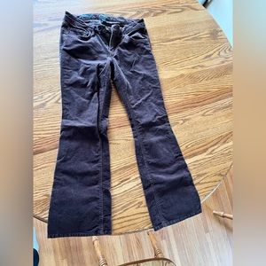 Women’s Mid-Rise Corduroy Flare Pants - Wild Fable - Dark Brown - Size 8